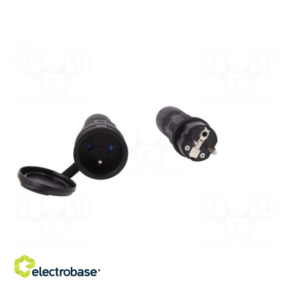 Connector: AC supply | male,female | socket,plug | 2P+PE | 250VAC | 16A paveikslėlis 10