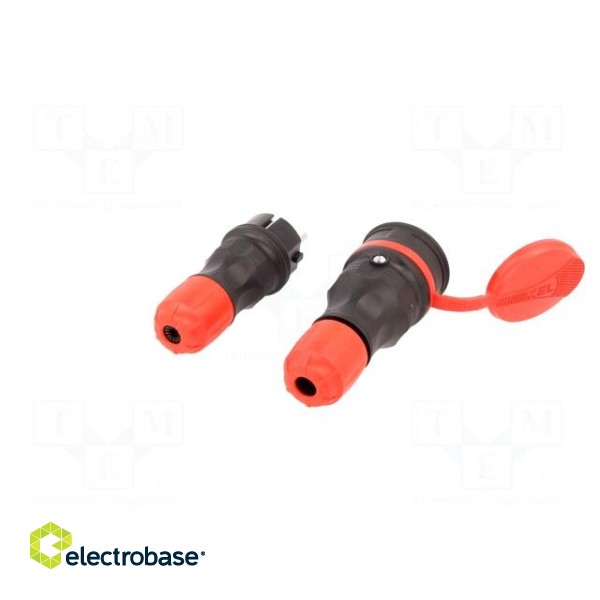 Connector: AC supply | male,female | socket,plug | 2P+PE | 250VAC | 16A paveikslėlis 7