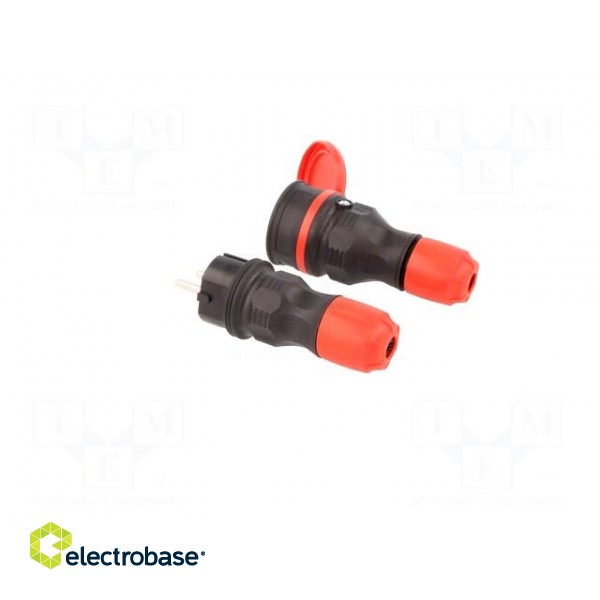 Connector: AC supply | male,female | socket,plug | 2P+PE | 250VAC | 16A paveikslėlis 5