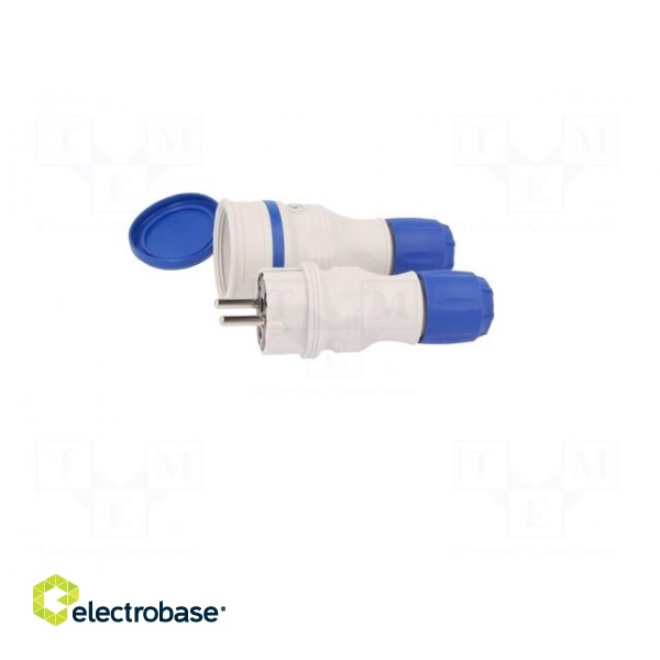 Connector: AC supply | male,female | socket,plug | 2P+PE | 250VAC | 16A фото 4