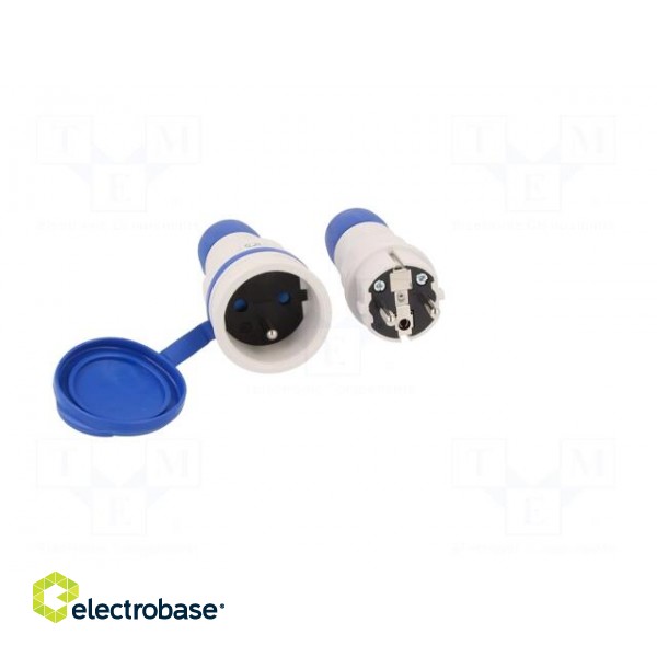 Connector: AC supply | male,female | socket,plug | 2P+PE | 250VAC | 16A фото 10