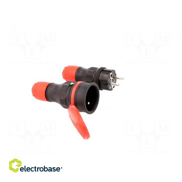 Connector: AC supply | male,female | socket,plug | 2P+PE | 250VAC | 16A paveikslėlis 9