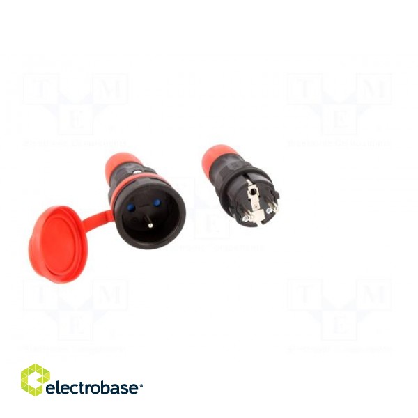 Connector: AC supply | male,female | socket,plug | 2P+PE | 250VAC | 16A paveikslėlis 10