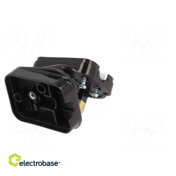 Connector: AC supply | plug | 2P+PE | 250VAC | 3A | black | PIN: 3 | angled image 9