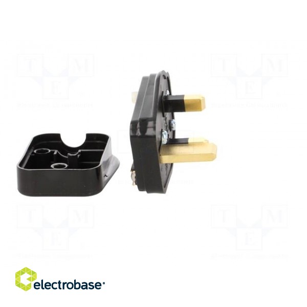 Connector: AC supply | plug | 2P+PE | 250VAC | 5A | black | PIN: 3 | angled image 9