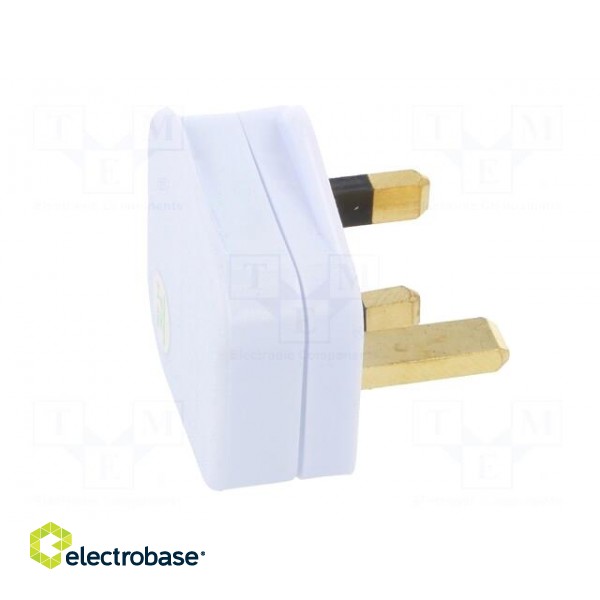Connector: AC supply | plug | 2P+PE | 250VAC | 5A | white | PIN: 3 | angled image 7