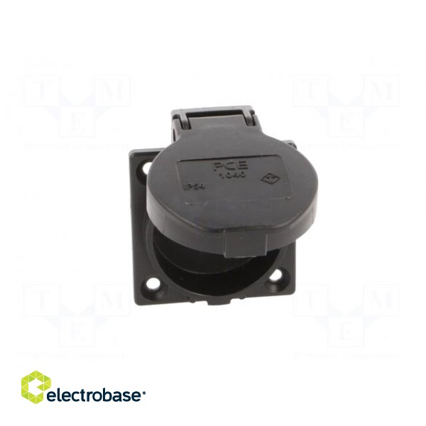 Connector: AC supply | socket | 2P+PE | 230VAC | 16A | black | PIN: 3 | IP54 image 9