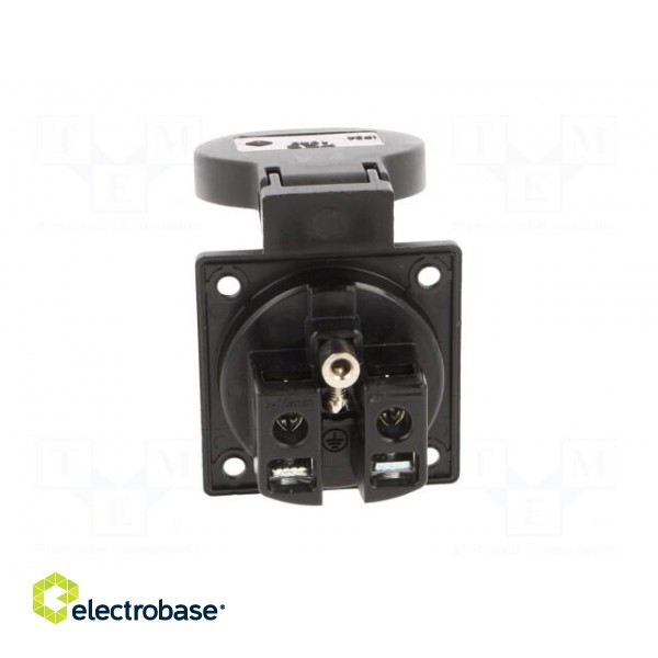 Connector: AC supply | socket | 2P+PE | 230VAC | 16A | black | PIN: 3 | IP54 image 5