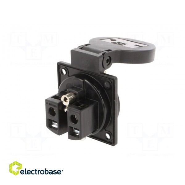 Connector: AC supply | socket | 2P+PE | 230VAC | 16A | black | PIN: 3 | IP54 image 6