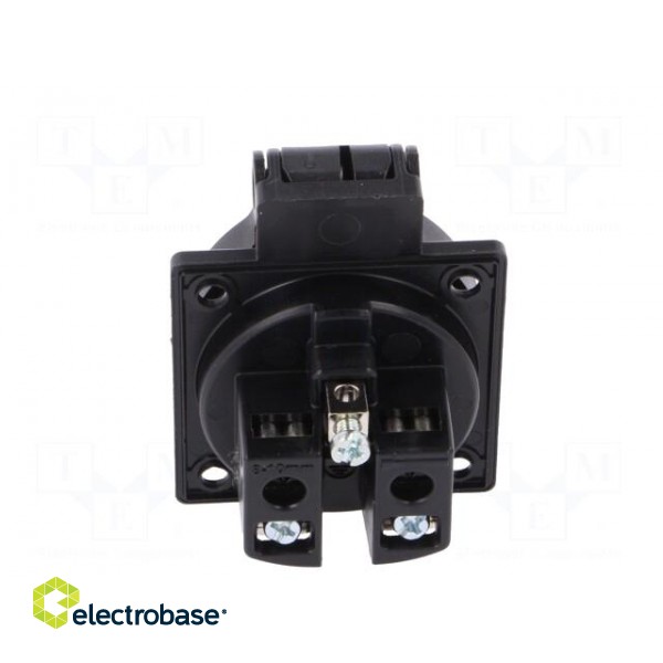 Connector: AC supply | socket | 2P+PE | 230VAC | 16A | black | PIN: 3 | IP54 image 5