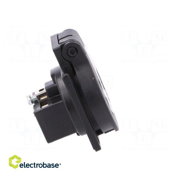 Connector: AC supply | socket | 2P+PE | 230VAC | 16A | black | PIN: 3 | IP54 image 7