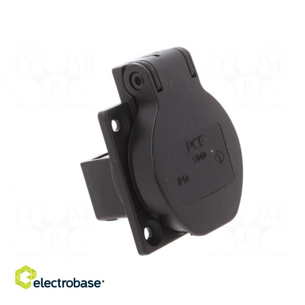 Connector: AC supply | socket | 2P+PE | 230VAC | 16A | black | PIN: 3 | IP54 image 8