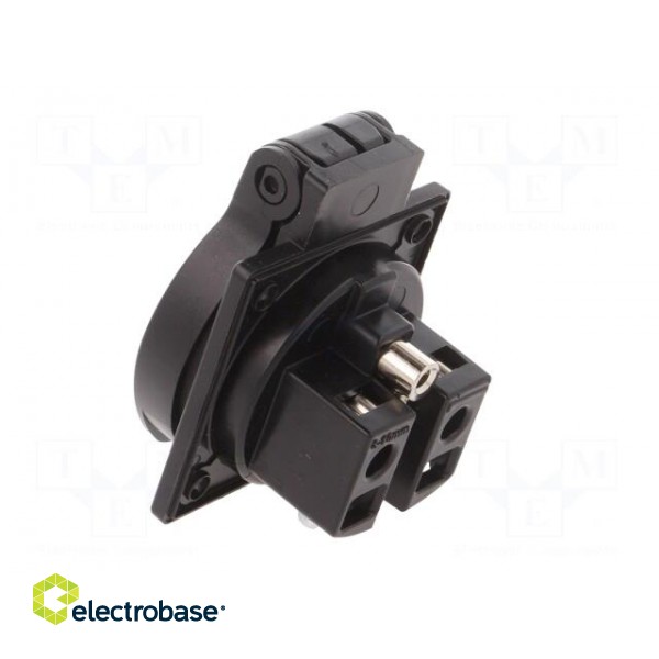 Connector: AC supply | socket | 2P+PE | 230VAC | 16A | black | PIN: 3 | IP54 фото 4