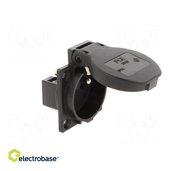 Connector: AC supply | socket | 2P+PE | 230VAC | 16A | black | PIN: 3 | IP54 image 8