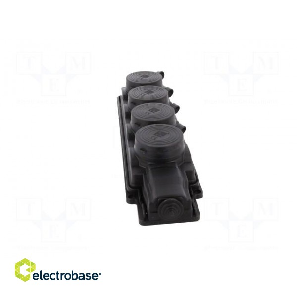 Connector: AC supply | socket | 2P+PE | 250VAC | 16A | black | IP44 фото 5
