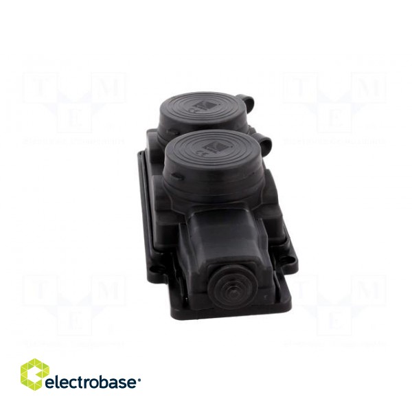 Connector: AC supply | socket | 2P+PE | 250VAC | 16A | black | IP44 image 3
