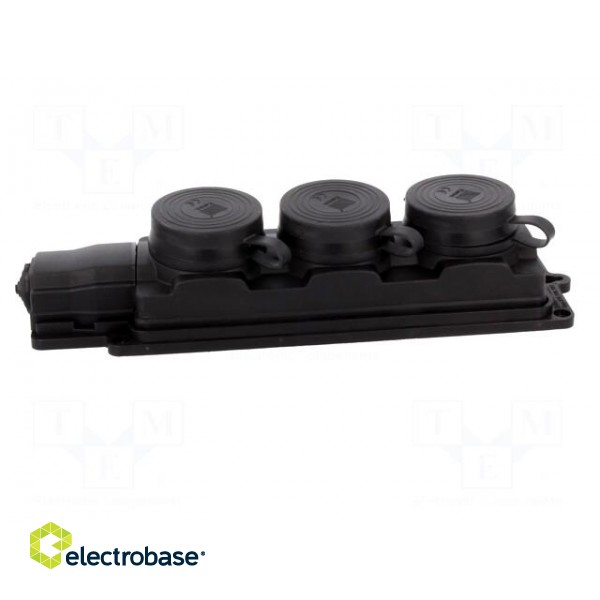 Connector: AC supply | socket | 2P+PE | 250VAC | 16A | black | IP44 image 7