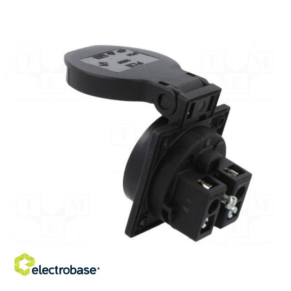 Connector: AC supply | socket | 2P+PE | 250VAC | 16A | black | PIN: 3 image 4