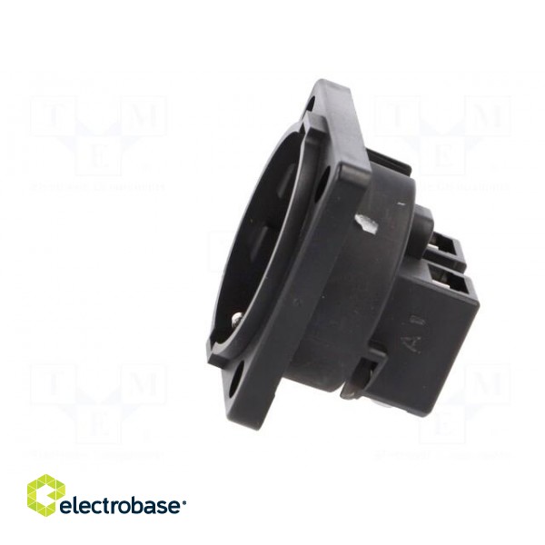 Connector: AC supply | socket | 2P+PE | 250VAC | 16A | black | PIN: 3 image 3