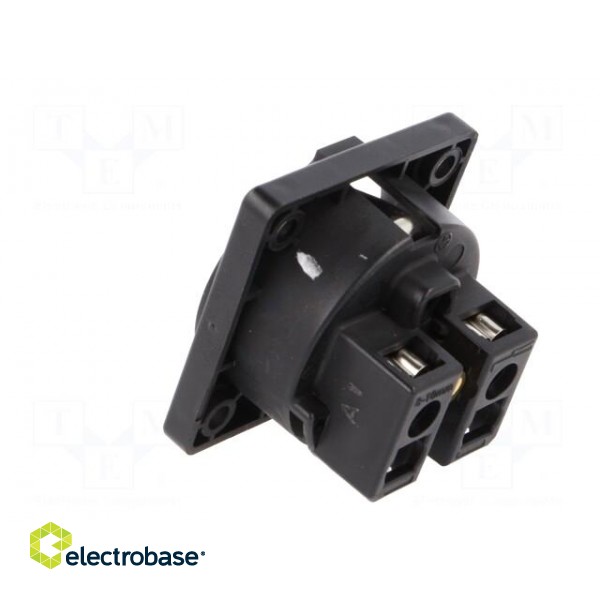 Connector: AC supply | socket | 2P+PE | 250VAC | 16A | black | PIN: 3 image 4