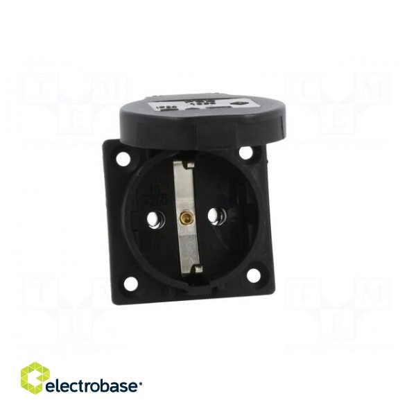 Connector: AC supply | socket | 2P+PE | 250VAC | 16A | black | PIN: 3 image 9