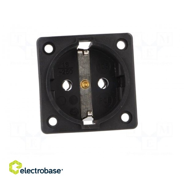 Connector: AC supply | socket | 2P+PE | 250VAC | 16A | black | PIN: 3 image 9