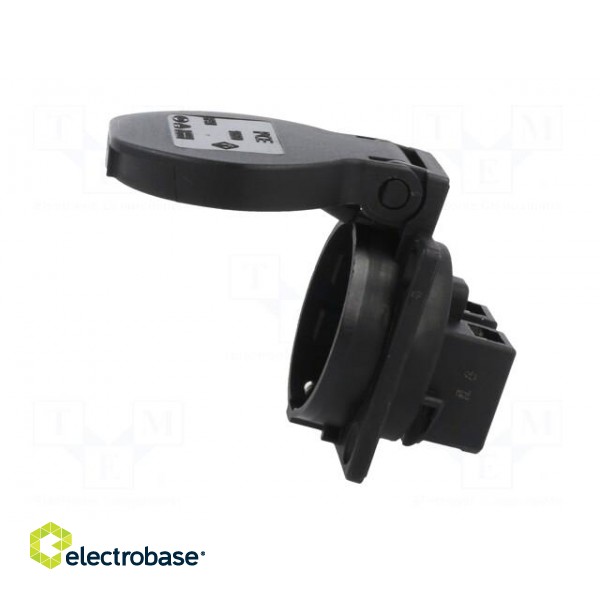 Connector: AC supply | socket | 2P+PE | 250VAC | 16A | black | PIN: 3 image 3