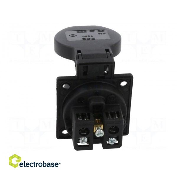Connector: AC supply | socket | 2P+PE | 250VAC | 16A | black | PIN: 3 paveikslėlis 5