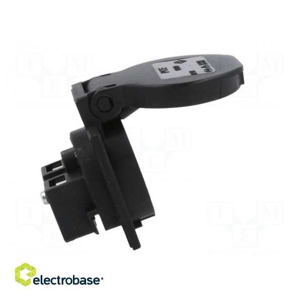 Connector: AC supply | socket | 2P+PE | 250VAC | 16A | black | PIN: 3 image 7