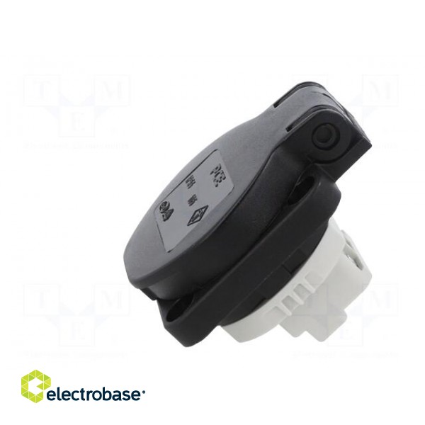 Connector: AC supply | socket | 2P+PE | 250VAC | 16A | black | PIN: 3 | IP54 image 4