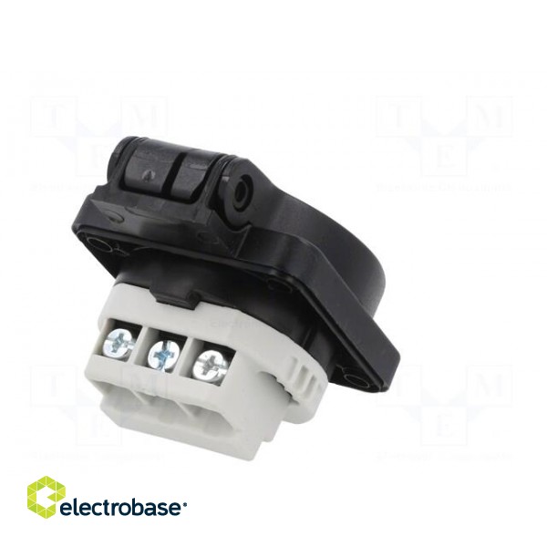 Connector: AC supply | socket | 2P+PE | 250VAC | 16A | black | PIN: 3 | IP54 image 7