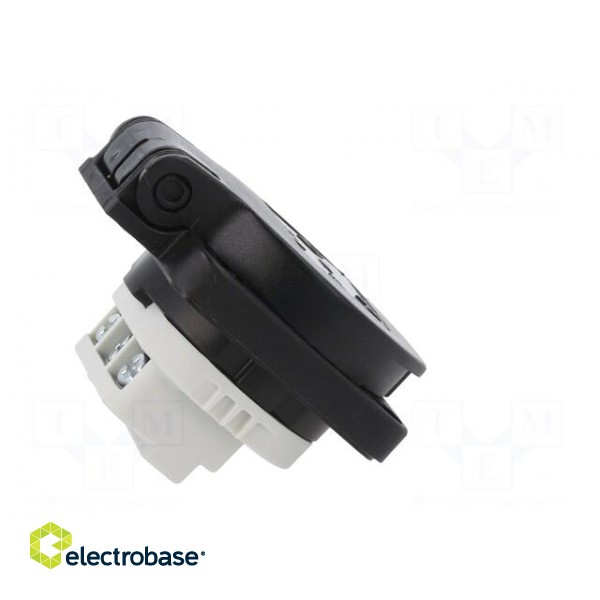 Connector: AC supply | socket | 2P+PE | 250VAC | 16A | black | PIN: 3 | IP54 image 8