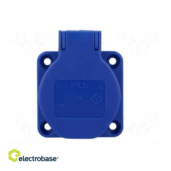 Connector: AC supply | socket | 2P+PE | 250VAC | 16A | blue | PIN: 3 image 9