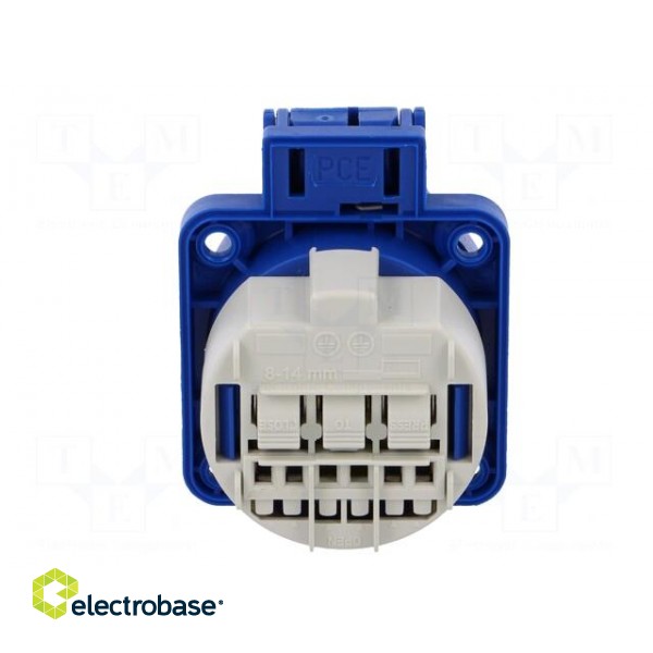 Connector: AC supply | socket | 2P+PE | 250VAC | 16A | blue | PIN: 3 image 5