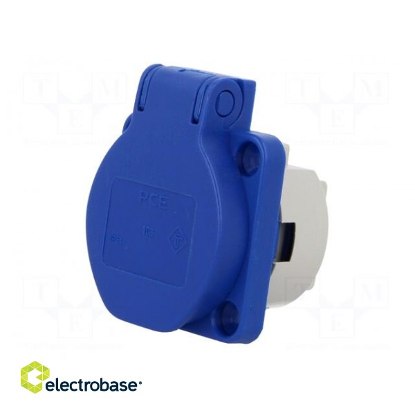 Connector: AC supply | socket | 2P+PE | 250VAC | 16A | blue | PIN: 3 image 2