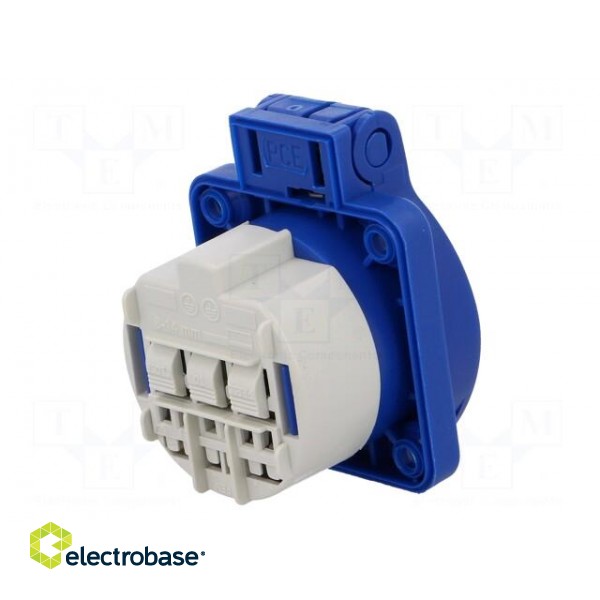 Connector: AC supply | socket | 2P+PE | 250VAC | 16A | blue | PIN: 3 image 6