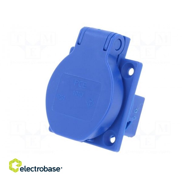 Connector: AC supply | socket | 2P+PE | 250VAC | 16A | blue | PIN: 3 paveikslėlis 3