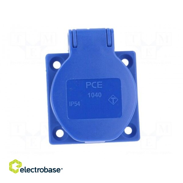 Connector: AC supply | socket | 2P+PE | 250VAC | 16A | blue | PIN: 3 paveikslėlis 10