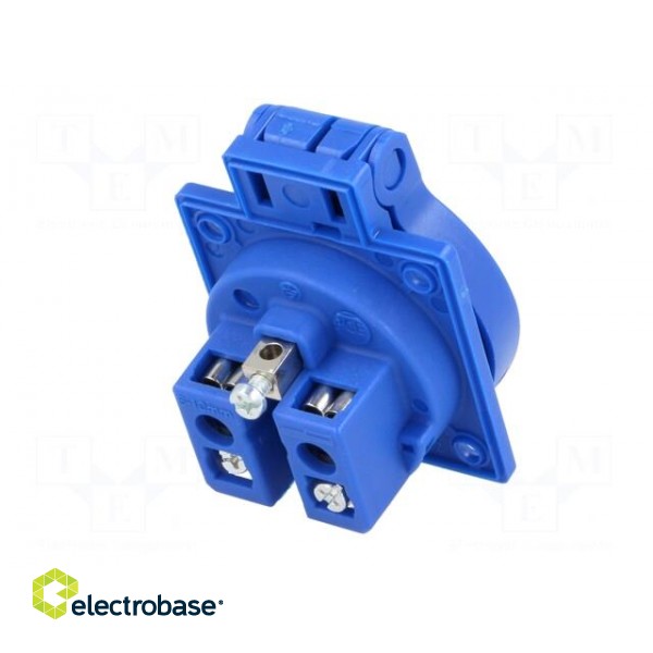 Connector: AC supply | socket | 2P+PE | 250VAC | 16A | blue | PIN: 3 фото 7