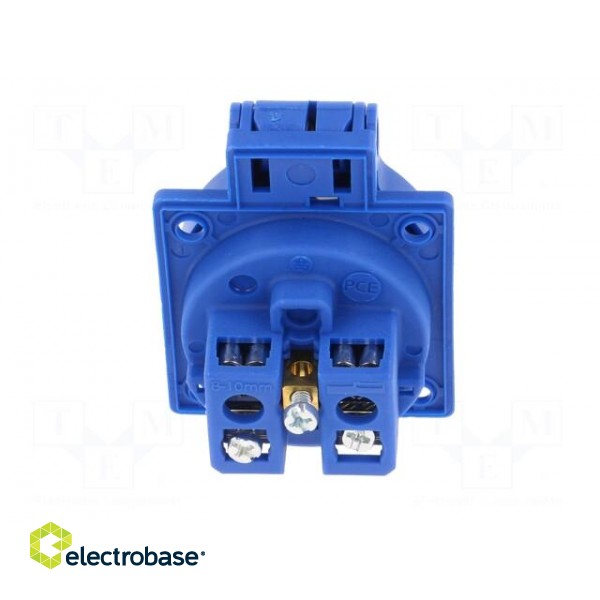 Connector: AC supply | socket | 2P+PE | 250VAC | 16A | blue | PIN: 3 фото 6