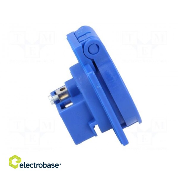 Connector: AC supply | socket | 2P+PE | 250VAC | 16A | blue | PIN: 3 фото 8