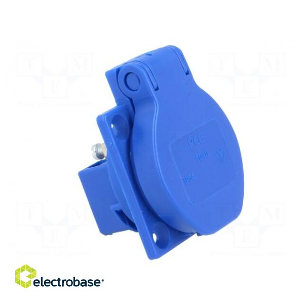 Connector: AC supply | socket | 2P+PE | 250VAC | 16A | blue | PIN: 3 фото 9