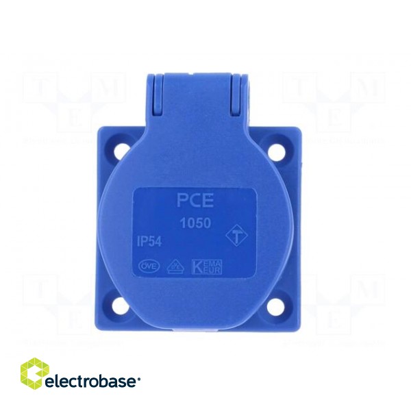 Connector: AC supply | socket | 2P+PE | 250VAC | 16A | blue | PIN: 3 image 10