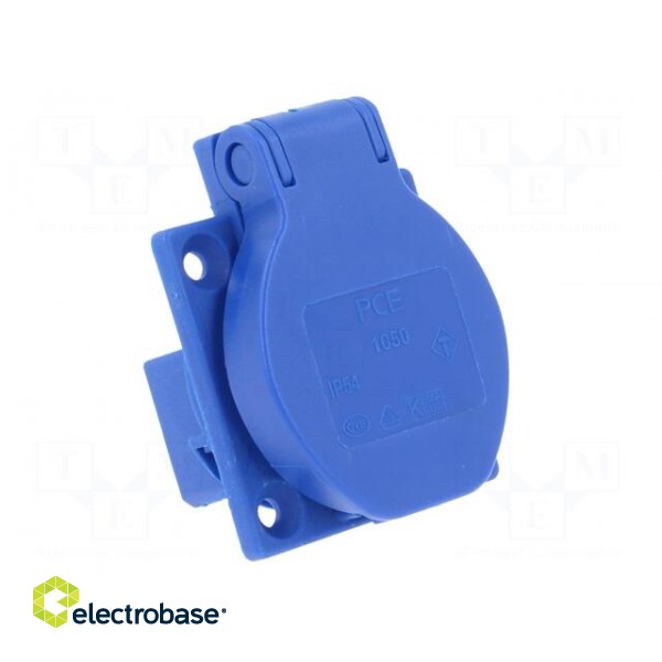 Connector: AC supply | socket | 2P+PE | 250VAC | 16A | blue | PIN: 3 image 9