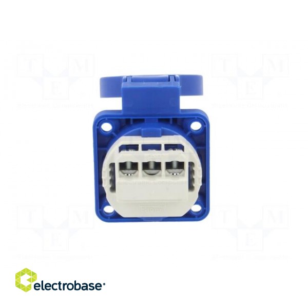 Connector: AC supply | socket | 2P+PE | 250VAC | 16A | blue | PIN: 3 | IP54 image 5