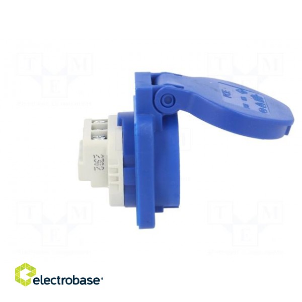 Connector: AC supply | socket | 2P+PE | 250VAC | 16A | blue | PIN: 3 | IP54 image 7