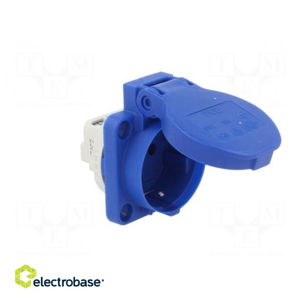 Connector: AC supply | socket | 2P+PE | 250VAC | 16A | blue | PIN: 3 | IP54 image 8