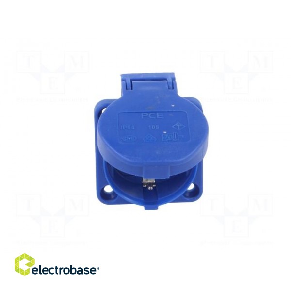 Connector: AC supply | socket | 2P+PE | 250VAC | 16A | blue | PIN: 3 | IP54 image 9