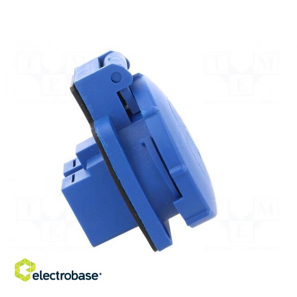 Connector: AC supply | socket | 2P+PE | 250VAC | 16A | blue | PIN: 3 | IP67 image 8