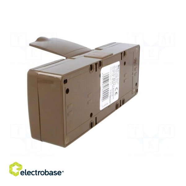 Connector: AC supply | socket | 2P+PE | 250VAC | 16A | brown | PIN: 3 | IP44 image 4